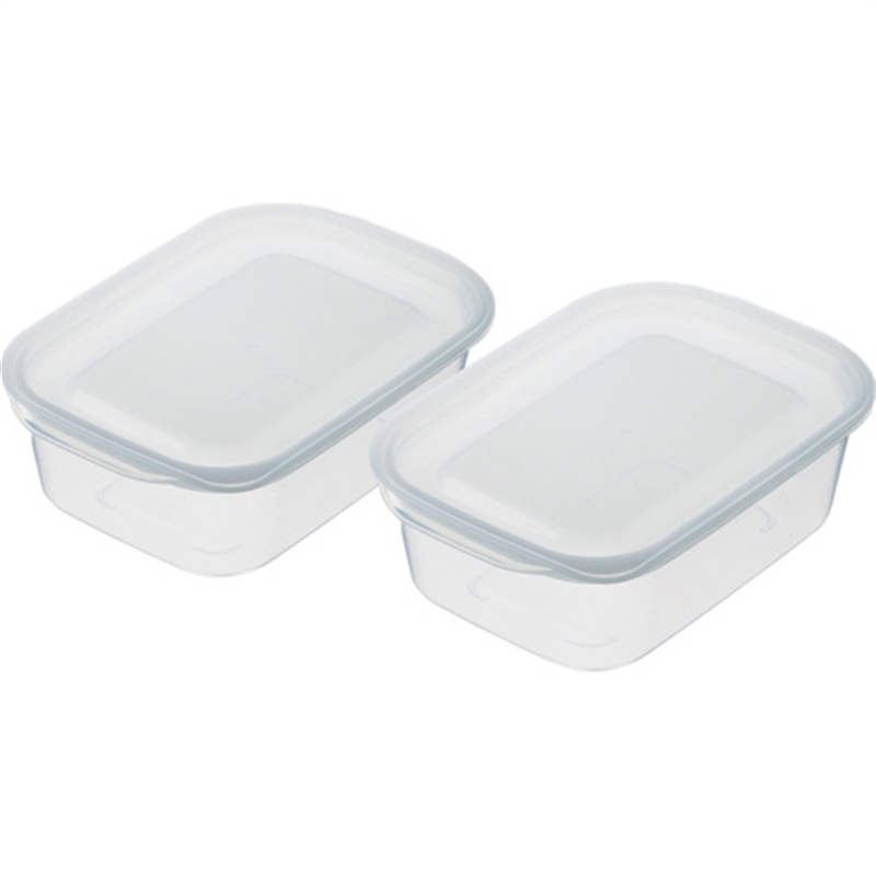 inomata 楽ちんパック 角型400ml 2個組クリアーホワイト 1組（ご注文単位1組）【直送品】