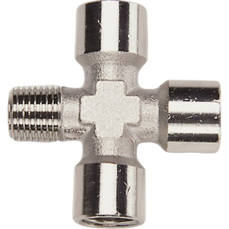 CEJN クロス G3/8メネジ×G3/8メネジ×G3/8メネジ×R3/8オネジ 1個（ご注文単位1個）【直送品】