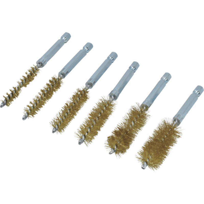 アストロプロダクツ AP 1/4HEX ワイヤーブラシセット 真鍮 (6本組) 1セット（ご注文単位1セット）【直送品】