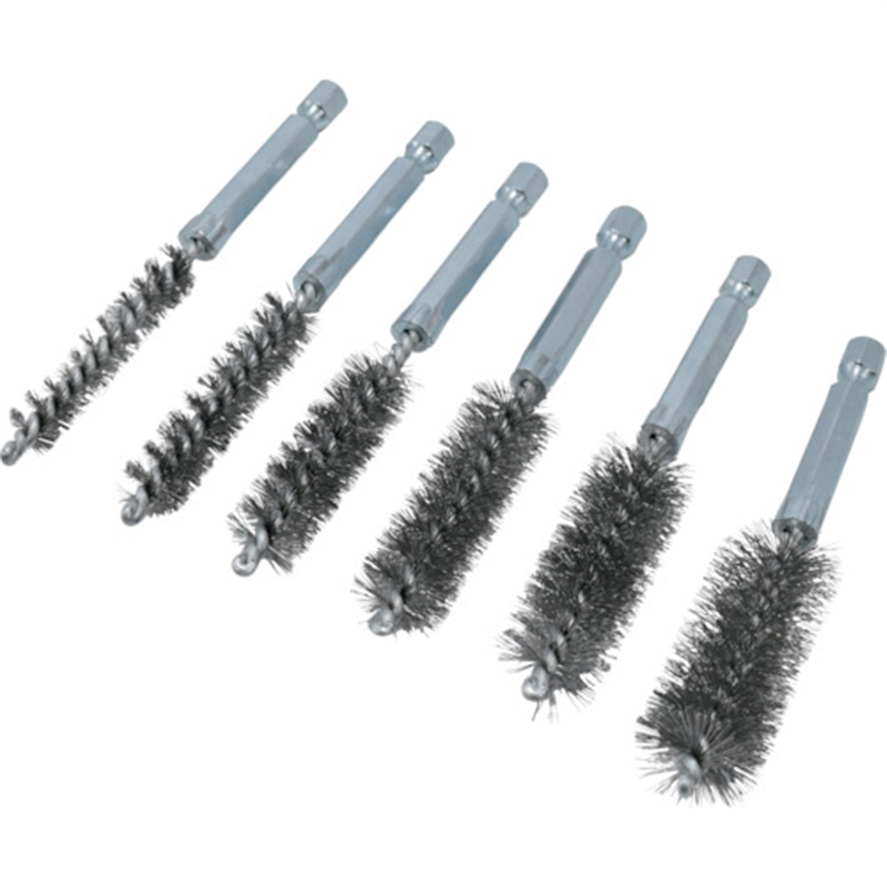 アストロプロダクツ AP 1/4HEX ワイヤーブラシセット ステンレス (6本組) 1セット（ご注文単位1セット）【直送品】