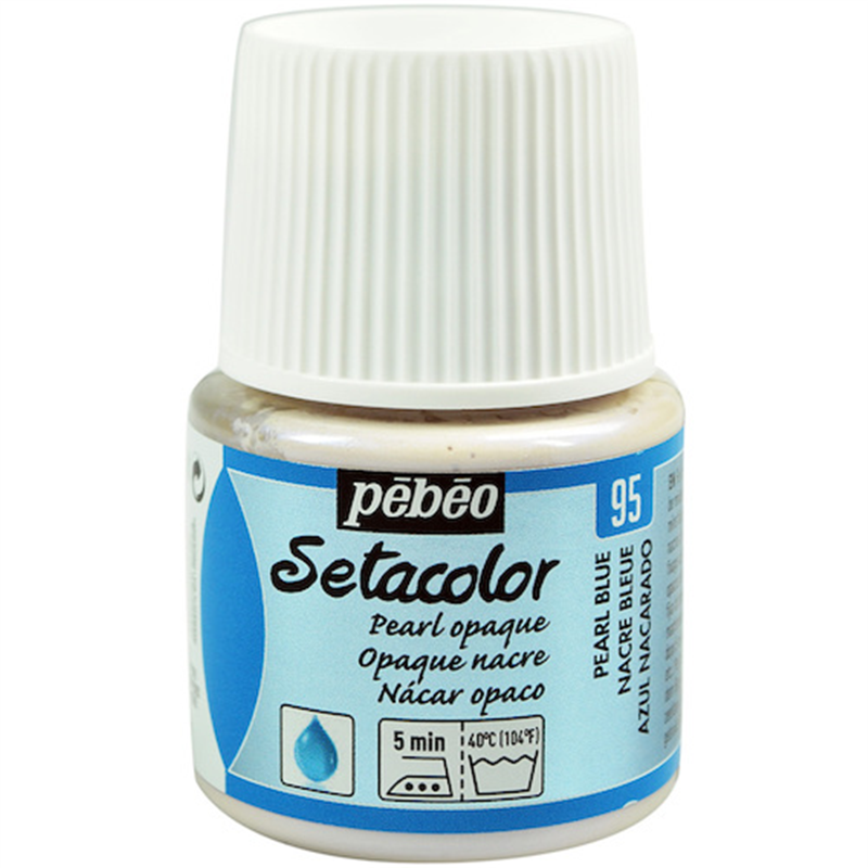 Pebeo 布用水性アクリル絵具セタカラー不透明色 45ml パールブルー 1本（ご注文単位1本）【直送品】