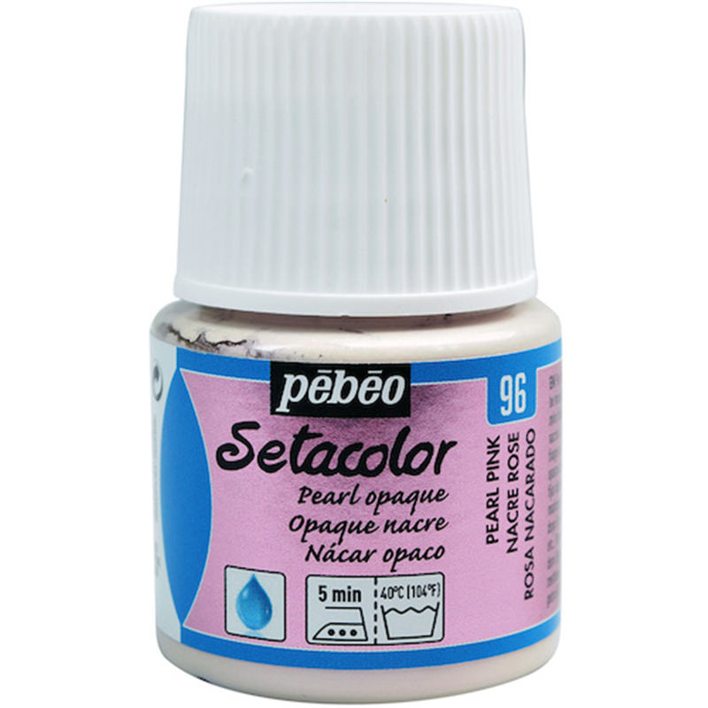 Pebeo 布用水性アクリル絵具セタカラー不透明色 45ml パールピンク 1本（ご注文単位1本）【直送品】