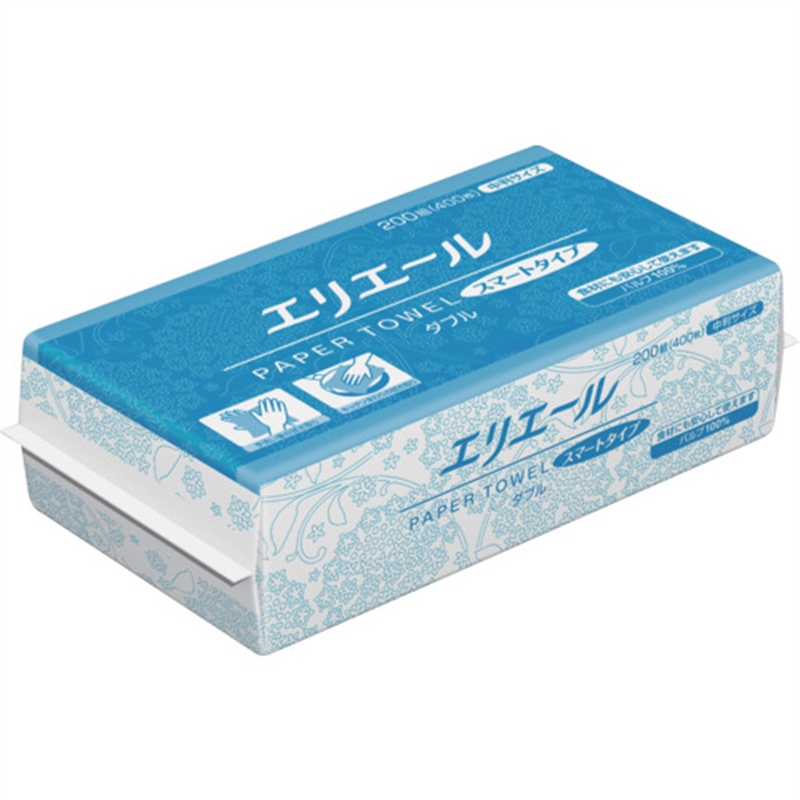 エリエール ペーパータオル スマートタイプ ダブル中判 1ケース（ご注文単位1ケース）【直送品】