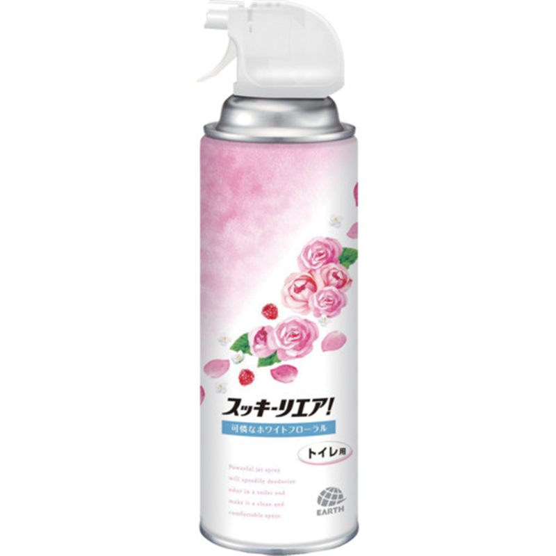 アース 消臭芳香スプレー スッキーリエア! トイレ用 可憐なホワイトフローラル 1本（ご注文単位1本）【直送品】