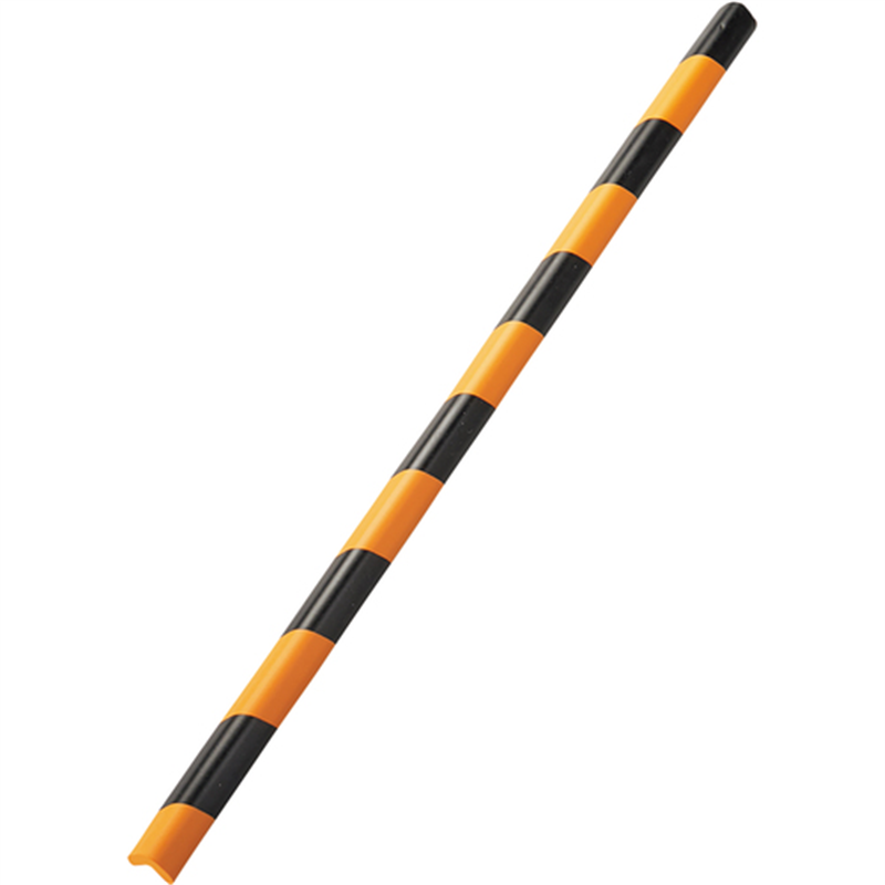 緑十字 トラ柄コーナー用ガードクッション L型タイプ 黄/黒 CGL-M-TR 34×34×900mm 裏テープ付 1本（ご注文単位1本）【直送品】