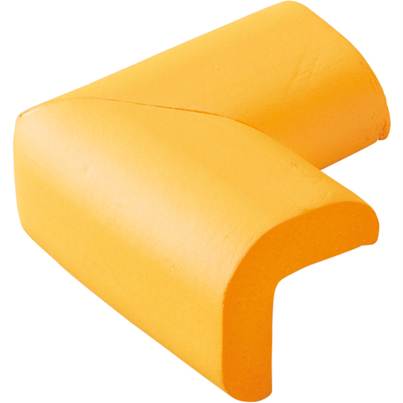 緑十字 コーナー用ガードクッション V型タイプ イエロー 70×70×44mm 裏テープ付 1個（ご注文単位1個）【直送品】