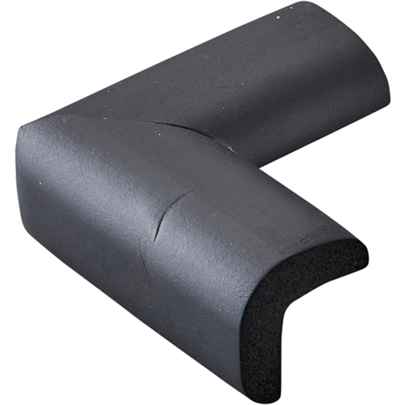 緑十字 コーナー用ガードクッション V型タイプ ブラック 70×70×34mm 裏テープ付 1個（ご注文単位1個）【直送品】