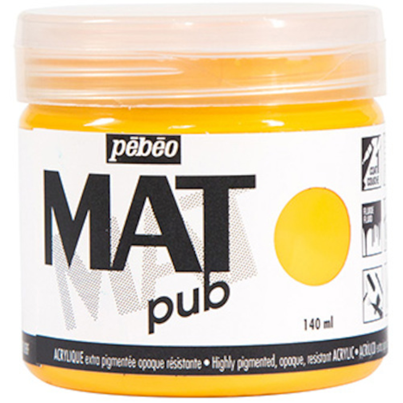 Pebeo マットピュブ 140ml NO.03 ゴールデンイエロー 1本（ご注文単位1本）【直送品】