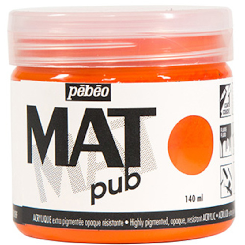 Pebeo マットピュブ 140ml NO.04 ブライトオレンジ 1本（ご注文単位1本）【直送品】