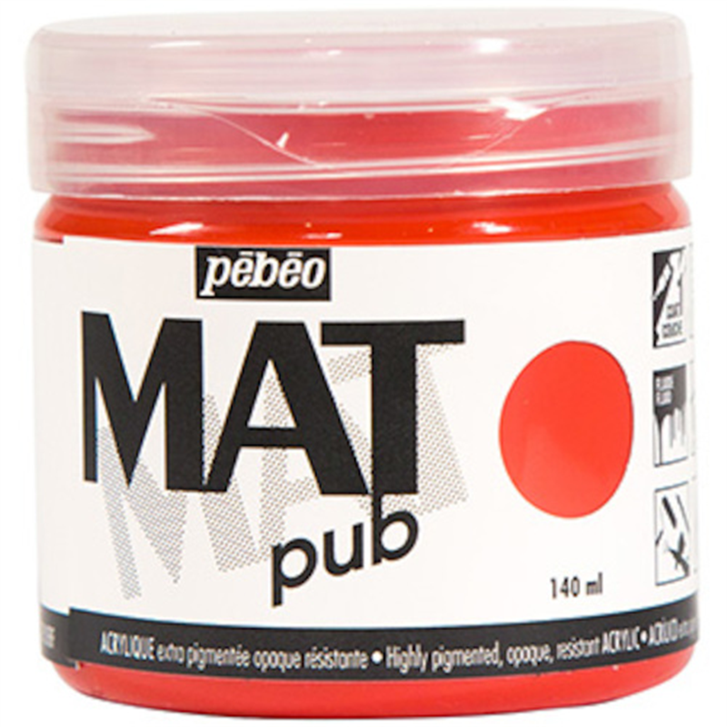Pebeo マットピュブ 140ml NO.05 バーミリオンレッド 1本（ご注文単位1本）【直送品】
