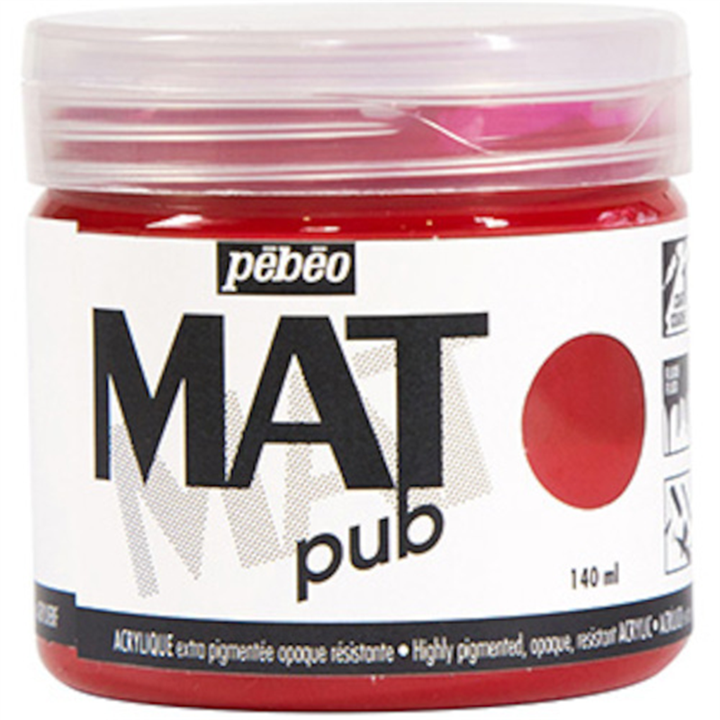 Pebeo マットピュブ 140ml NO.06 マゼンタレッド 1本（ご注文単位1本）【直送品】