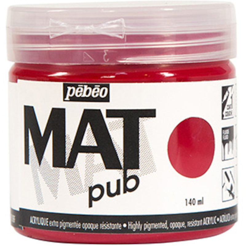 Pebeo マットピュブ 140ml NO.07 カーマインレッド 1本（ご注文単位1本）【直送品】