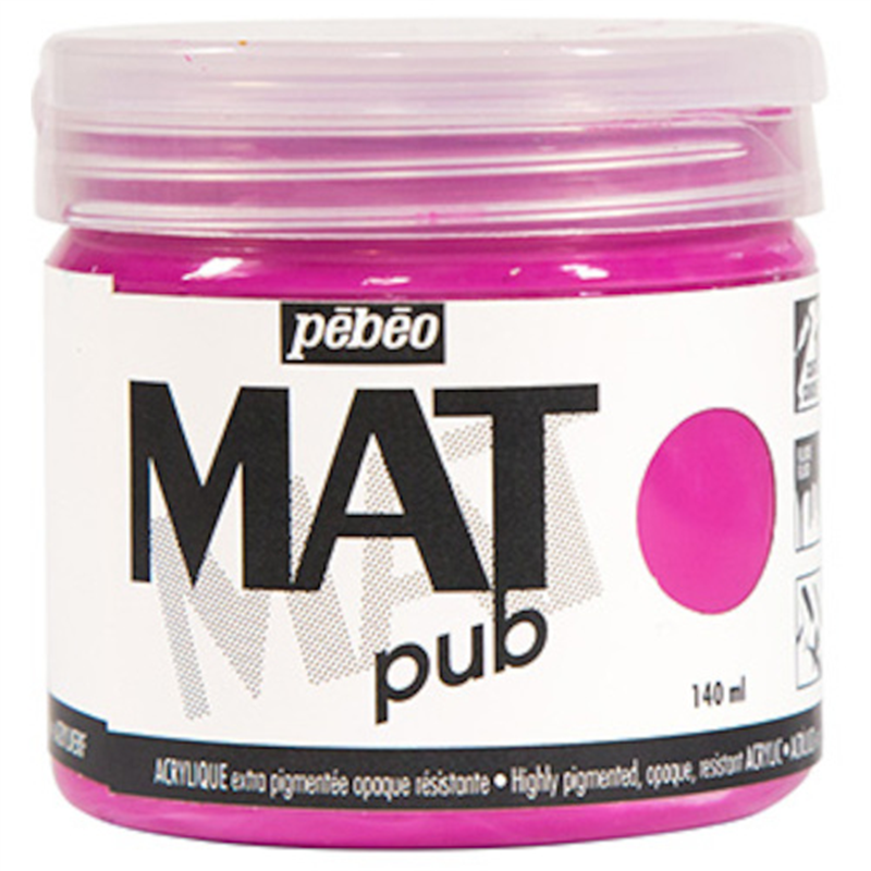 Pebeo マットピュブ 140ml NO.08 チリアンピンク 1本（ご注文単位1本）【直送品】