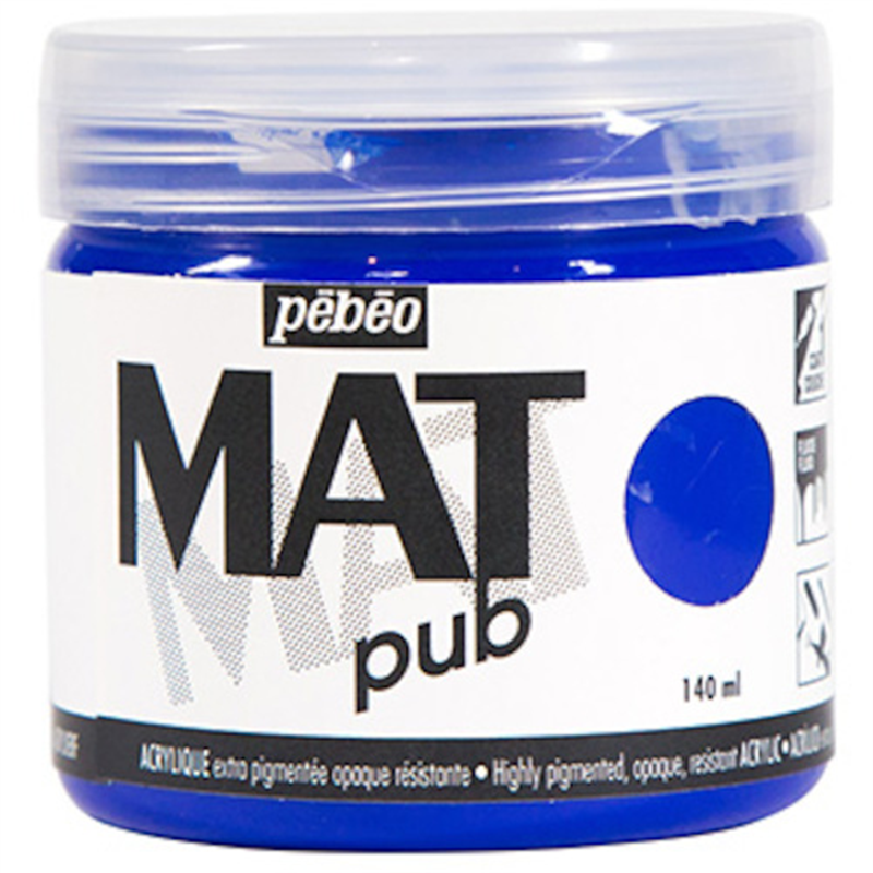 Pebeo マットピュブ 140ml NO.10 ウルトラマリンブルー 1本（ご注文単位1本）【直送品】
