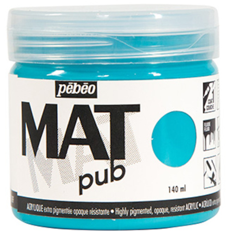 Pebeo マットピュブ 140ml NO.13 ターコイズブルー 1本（ご注文単位1本）【直送品】