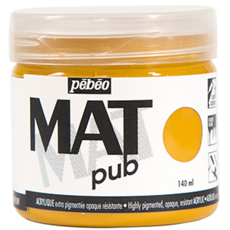 Pebeo マットピュブ 140ml NO.18 イエローオーカー 1本（ご注文単位1本）【直送品】