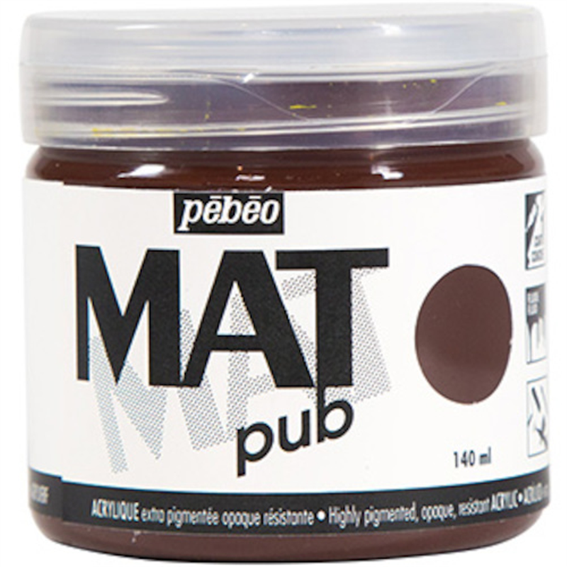 Pebeo マットピュブ 140ml NO.22 バーントアンバー 1本（ご注文単位1本）【直送品】