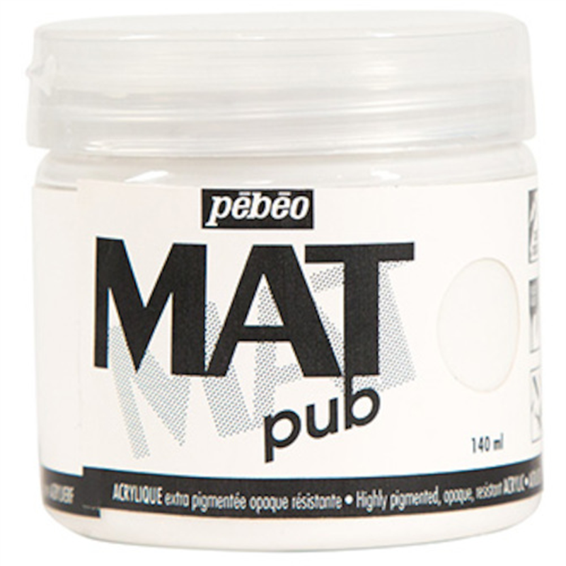 Pebeo マットピュブ 140ml NO.25 パーマネントホワイト 1本（ご注文単位1本）【直送品】