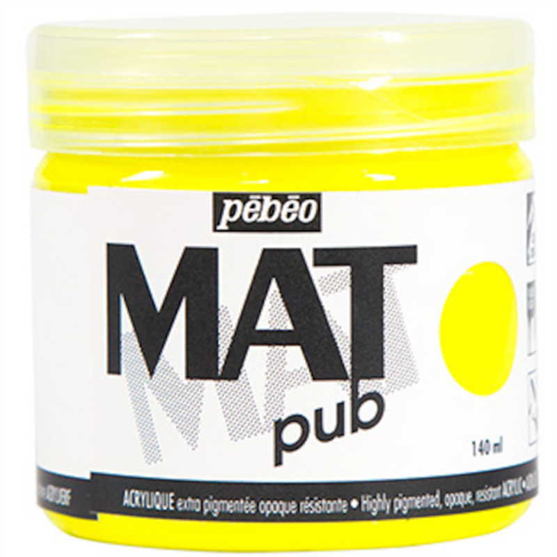 Pebeo マットピュブ 140ml NO.26 フルレセントイエロー 1本（ご注文単位1本）【直送品】