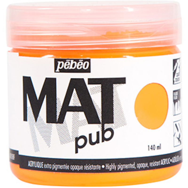 Pebeo マットピュブ 140ml NO.27 フルレセントオレンジ 1本（ご注文単位1本）【直送品】