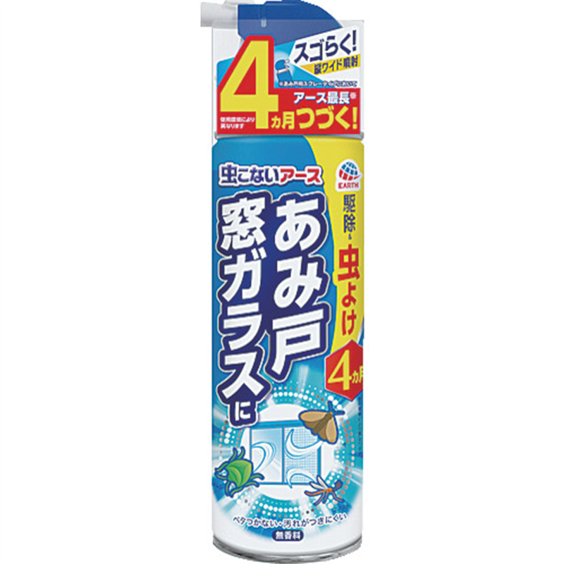 アース 防虫用品 虫こないアース あみ戸・窓ガラスに 450ml 1本（ご注文単位1本）【直送品】