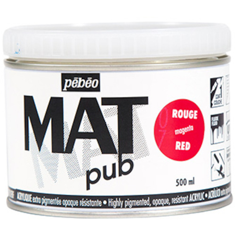 Pebeo マットピュブ 500ml NO.06 マゼンタレッド 1本（ご注文単位1本）【直送品】