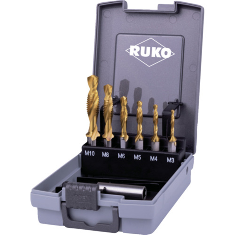 RUKO 六角軸タッピングドリル チタン セット 1セット（ご注文単位1セット）【直送品】