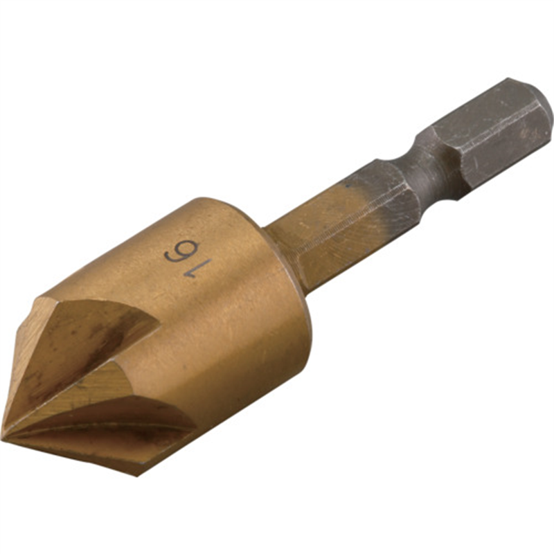 RELIEF 5枚刃 面取りカッター 六角軸 16mm 1本（ご注文単位1本）【直送品】