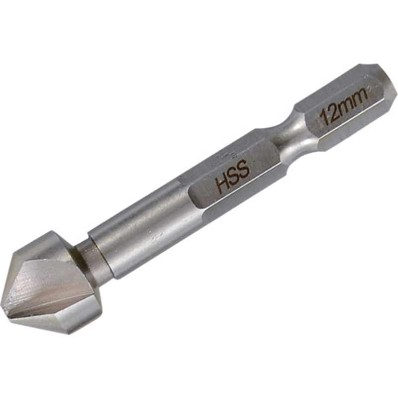 RELIEF 六角軸 3枚刃面取りカッター φ12mm HSS鋼 1個（ご注文単位1個）【直送品】