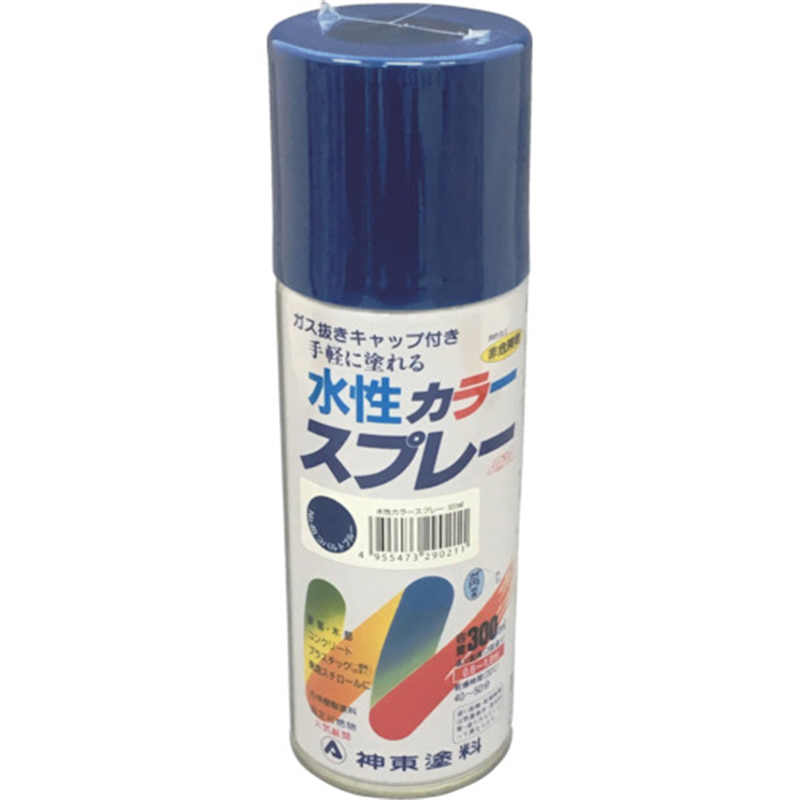 シントー 水性カラースプレー コバルトブルー 300ML 1本(ご注文単位1本)【直送品】