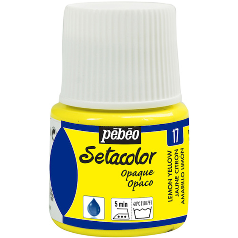 Pebeo 布用水性アクリル絵具セタカラー不透明色 45ml レモンイエロー 1本（ご注文単位1本）【直送品】