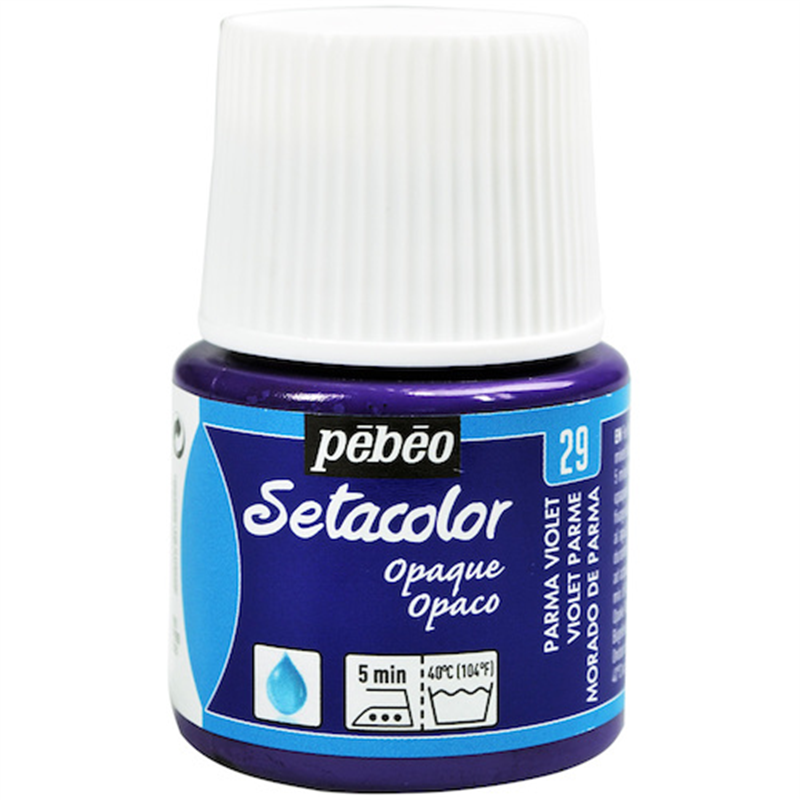 Pebeo 布用水性アクリル絵具セタカラー不透明色 45ml パルマバイオレット 1本（ご注文単位1本）【直送品】