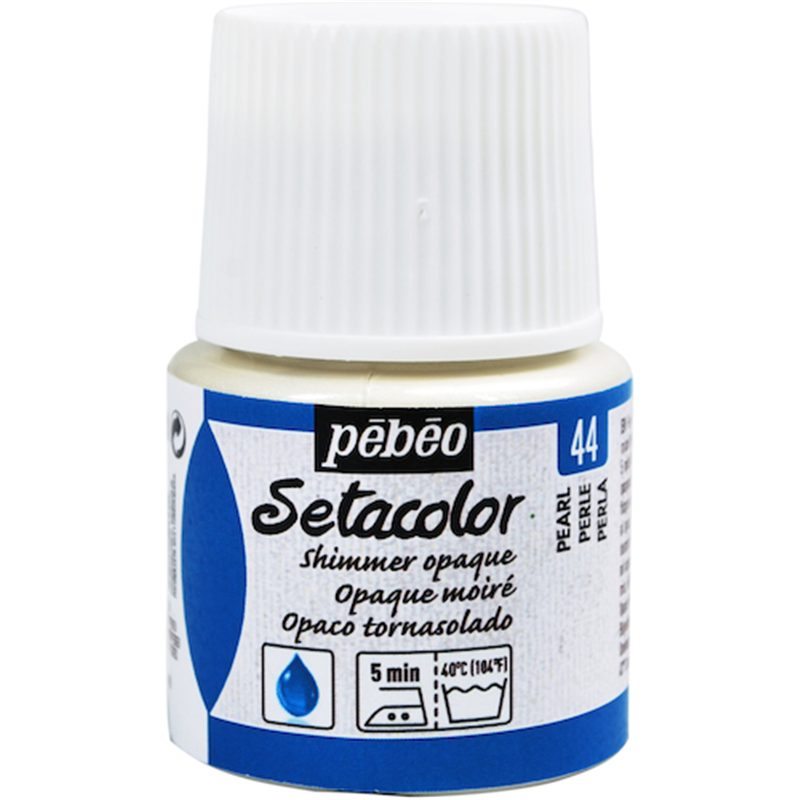 Pebeo 布用水性アクリル絵具セタカラーシマー 45ml パール 1本（ご注文単位1本）【直送品】