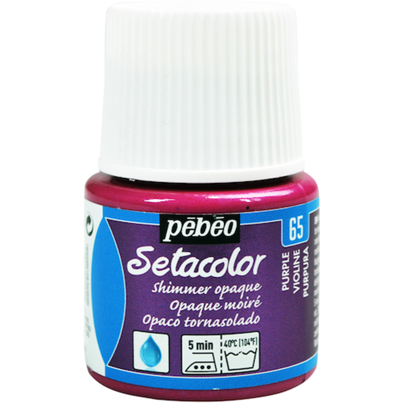 Pebeo 布用水性アクリル絵具セタカラーシマー 45ml パープル 1本（ご注文単位1本）【直送品】