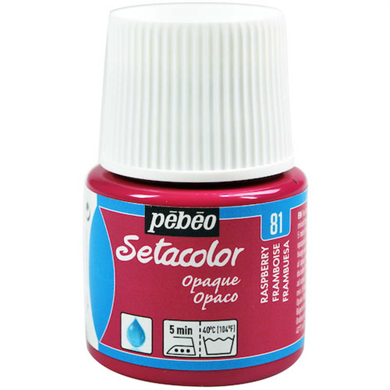 Pebeo 布用水性アクリル絵具セタカラー不透明色 45ml ラズベリー 1本（ご注文単位1本）【直送品】
