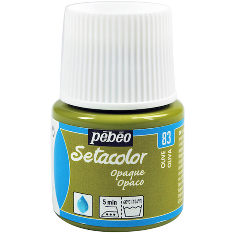 Pebeo 布用水性アクリル絵具セタカラー不透明色 45ml オリーブ 1本（ご注文単位1本）【直送品】