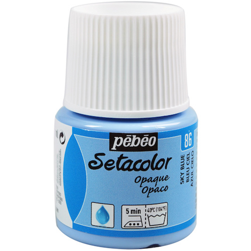 Pebeo 布用水性アクリル絵具セタカラー不透明色 45ml スカイブルー 1本（ご注文単位1本）【直送品】
