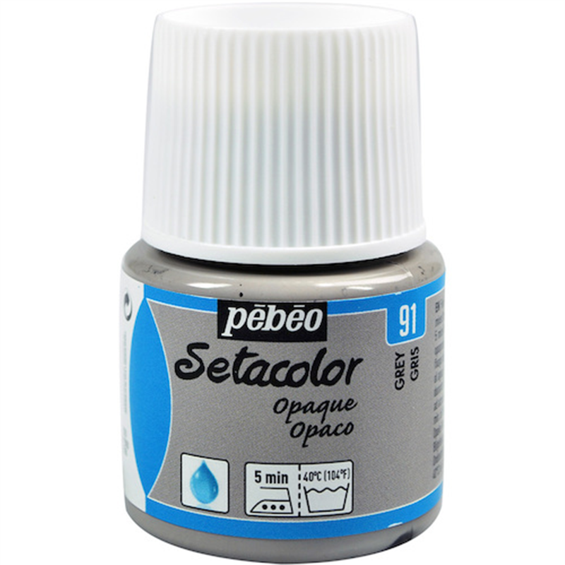 Pebeo 布用水性アクリル絵具セタカラー不透明色 45ml グレイ 1本（ご注文単位1本）【直送品】
