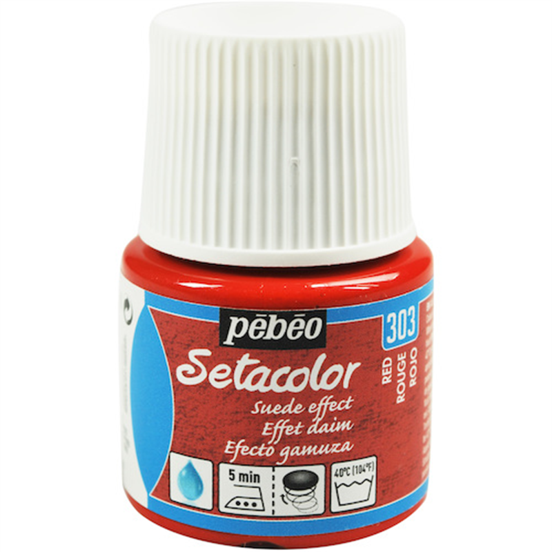 Pebeo 布用水性アクリル絵具セタカラースウェード 45ml レッド 1本（ご注文単位1本）【直送品】