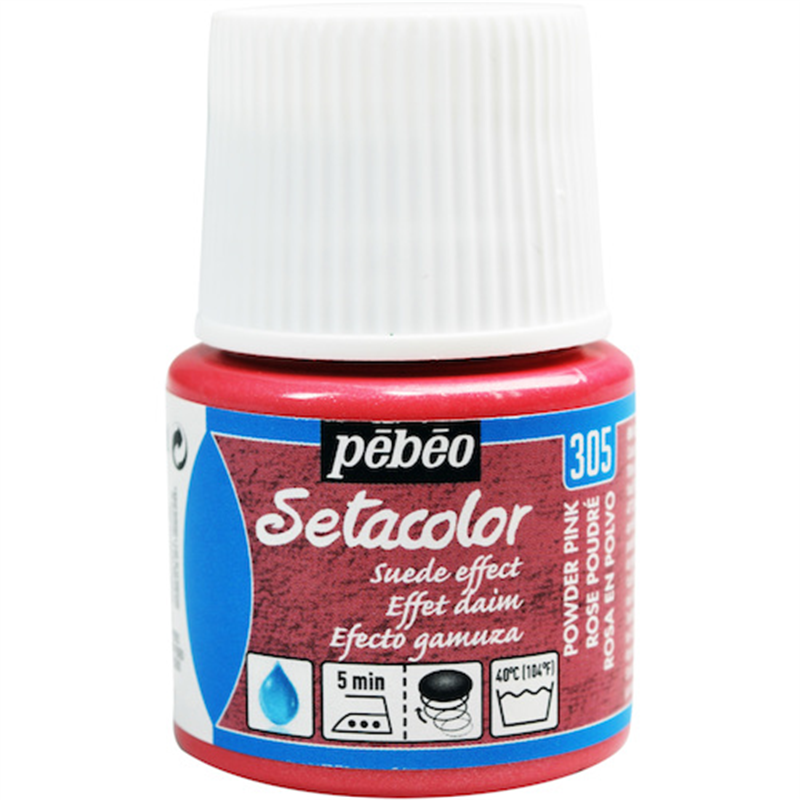 Pebeo 布用水性アクリル絵具セタカラースウェード 45ml パウダーピンク 1本（ご注文単位1本）【直送品】