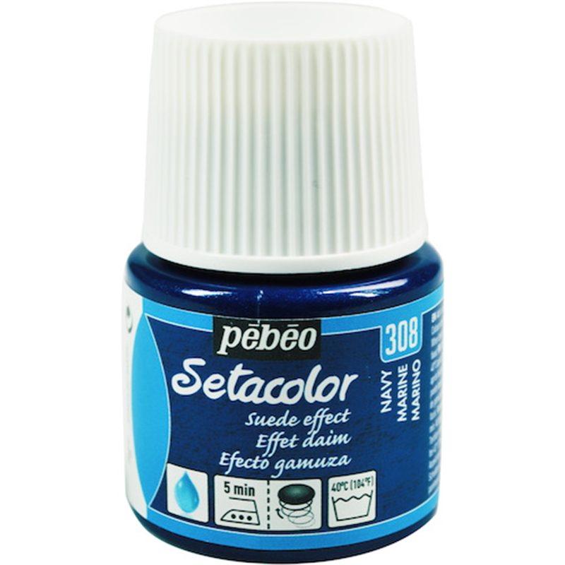 Pebeo 布用水性アクリル絵具セタカラースウェード 45ml ネイビー 1本（ご注文単位1本）【直送品】