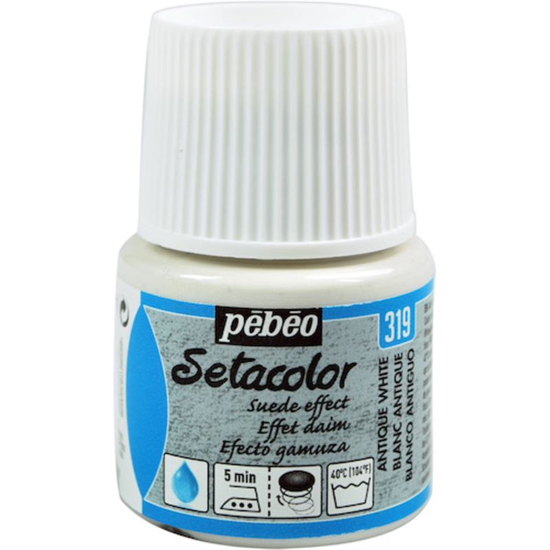 Pebeo 布用水性アクリル絵具セタカラースウェード 45ml アンティークホワイト 1本（ご注文単位1本）【直送品】