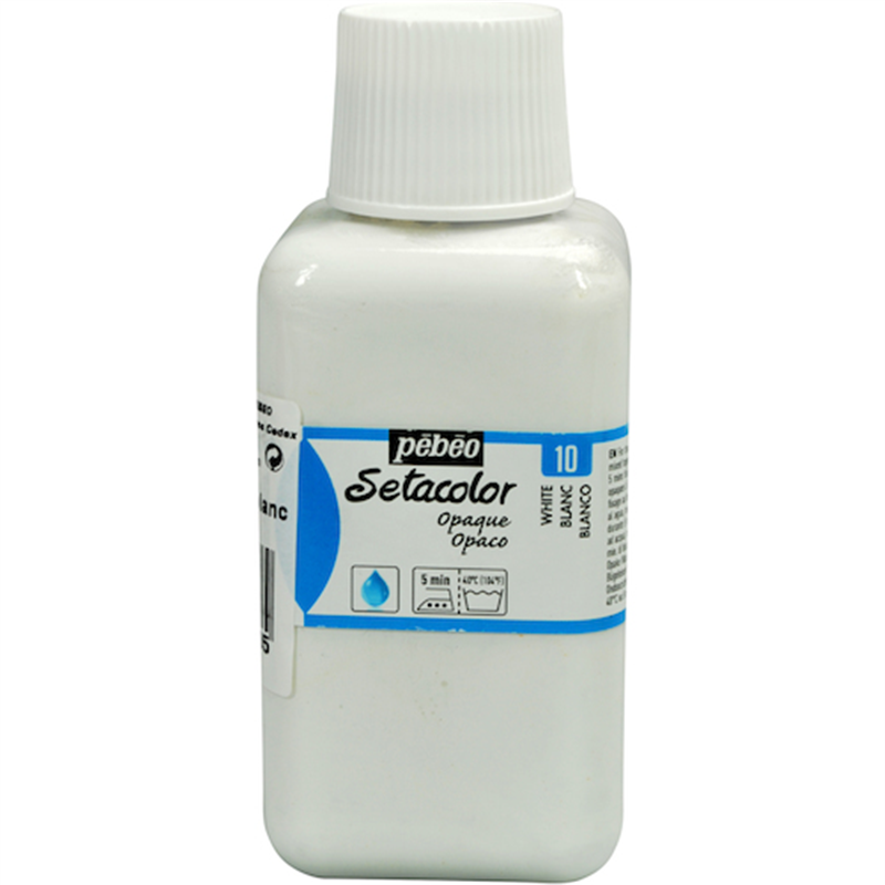 Pebeo 布用水性アクリル絵具セタカラー不透明 250ml チタニウムホワイト 1本（ご注文単位1本）【直送品】