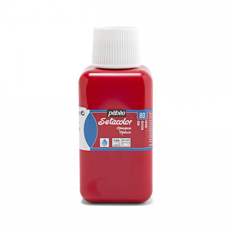 Pebeo 布用水性アクリル絵具セタカラー不透明 250ml レッド 1本（ご注文単位1本）【直送品】