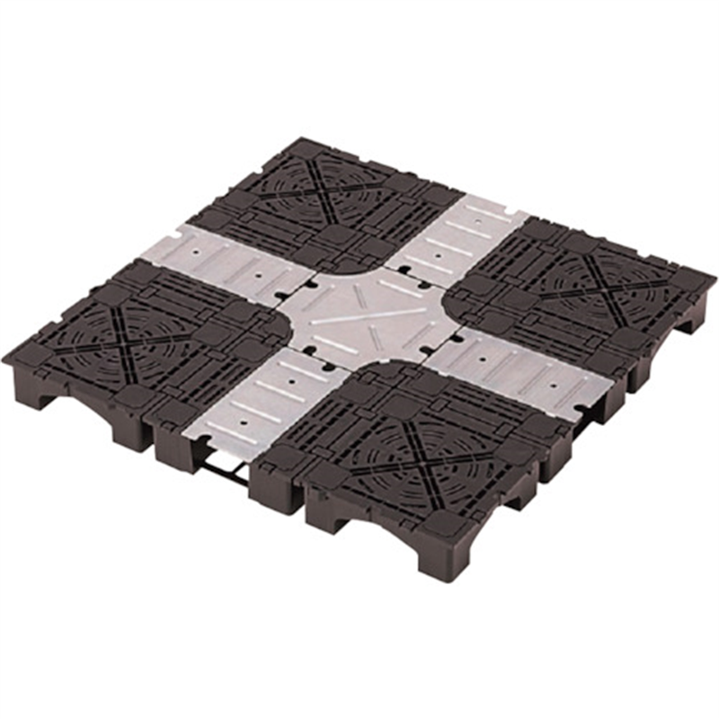 FUKUVI クリーンOAフロア ピットTN-50(4枚入り)配線溝一体型 500mm×500mm 高さ50mm 1箱（ご注文単位1箱）【直送品】