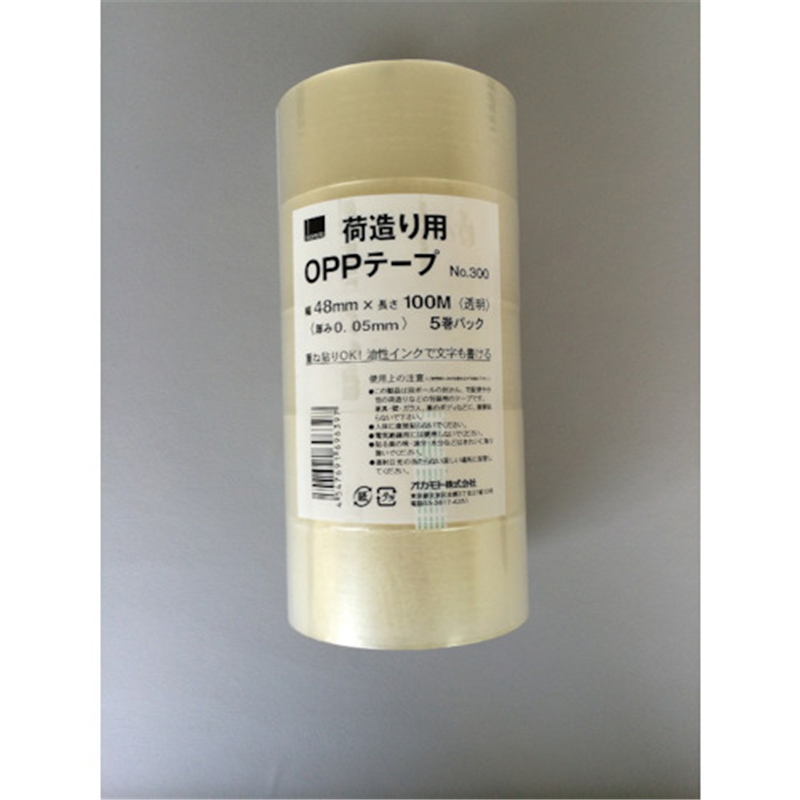 okamoto OPPテープ NO300 透明 48ミリ 1巻（ご注文単位5巻）【直送品】