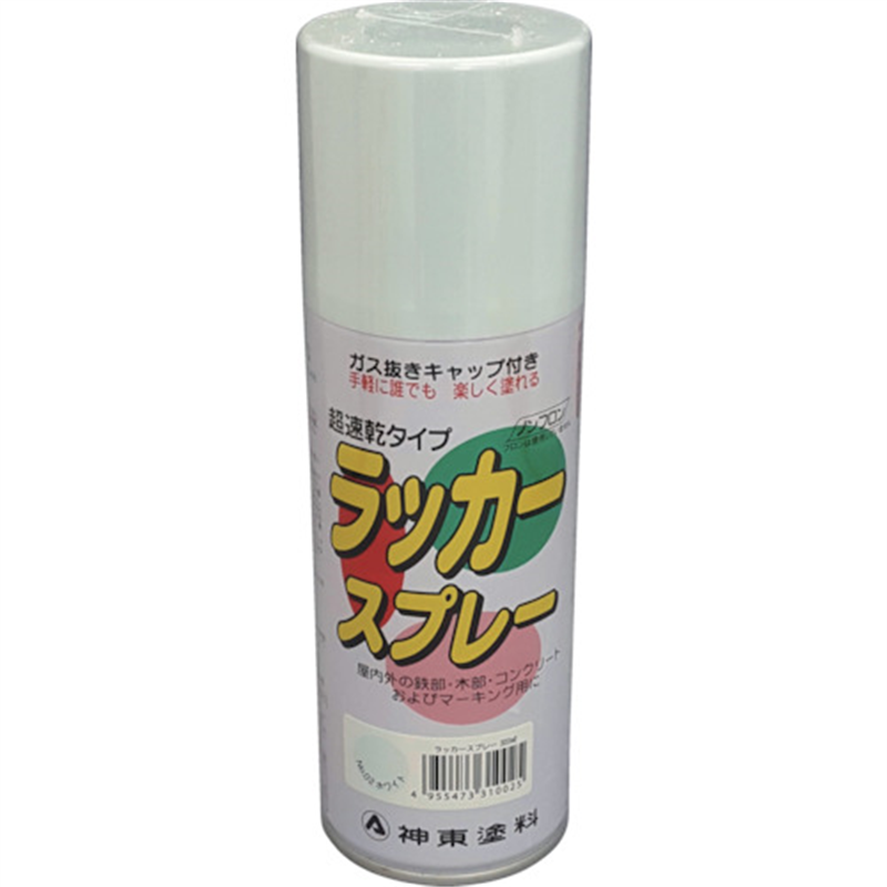 シントー ラッカースプレー ホワイト 300ML 1本（ご注文単位1本）【直送品】
