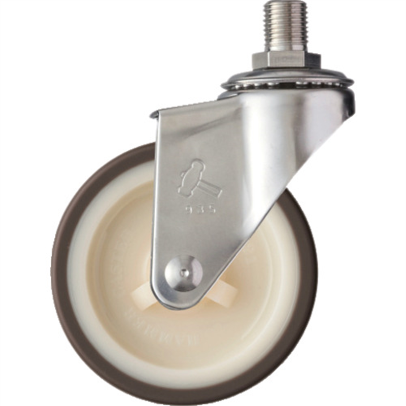 ハンマー ステンレス製ねじ込み式キャスター 自在 車輪径75mm ウレタン車輪 1個（ご注文単位1個）【直送品】