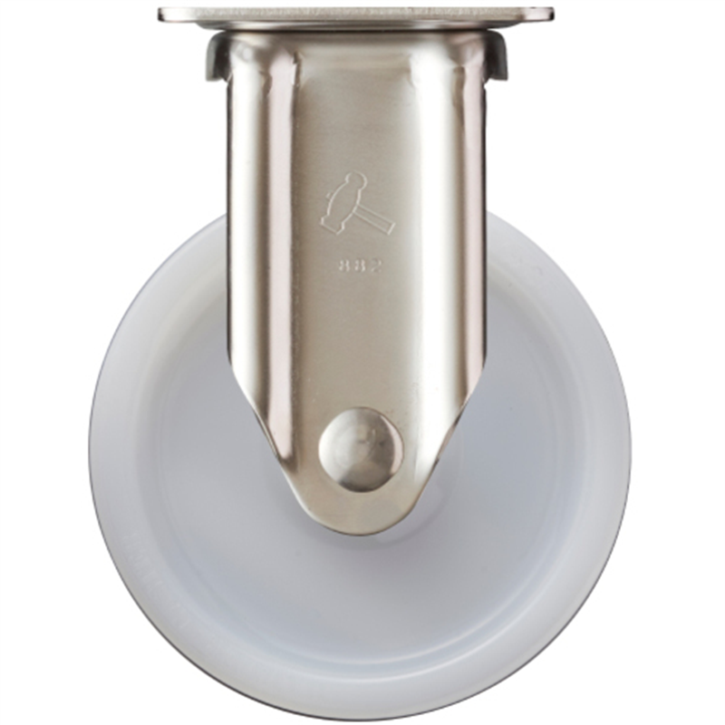 ハンマー ステンレス製プレート式キャスター 固定 車輪径75mm ナイロン車輪 Sシリーズ 1個（ご注文単位1個）【直送品】