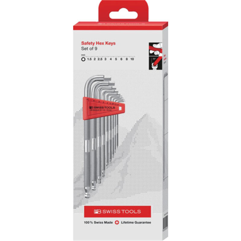 PBスイスツールズ 安全六角レンチセット(ホルダー付き) 1セット（ご注文単位1セット）【直送品】